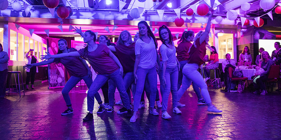 Dancers in the Wonderland showcarre at the North West Cultural Education Awards