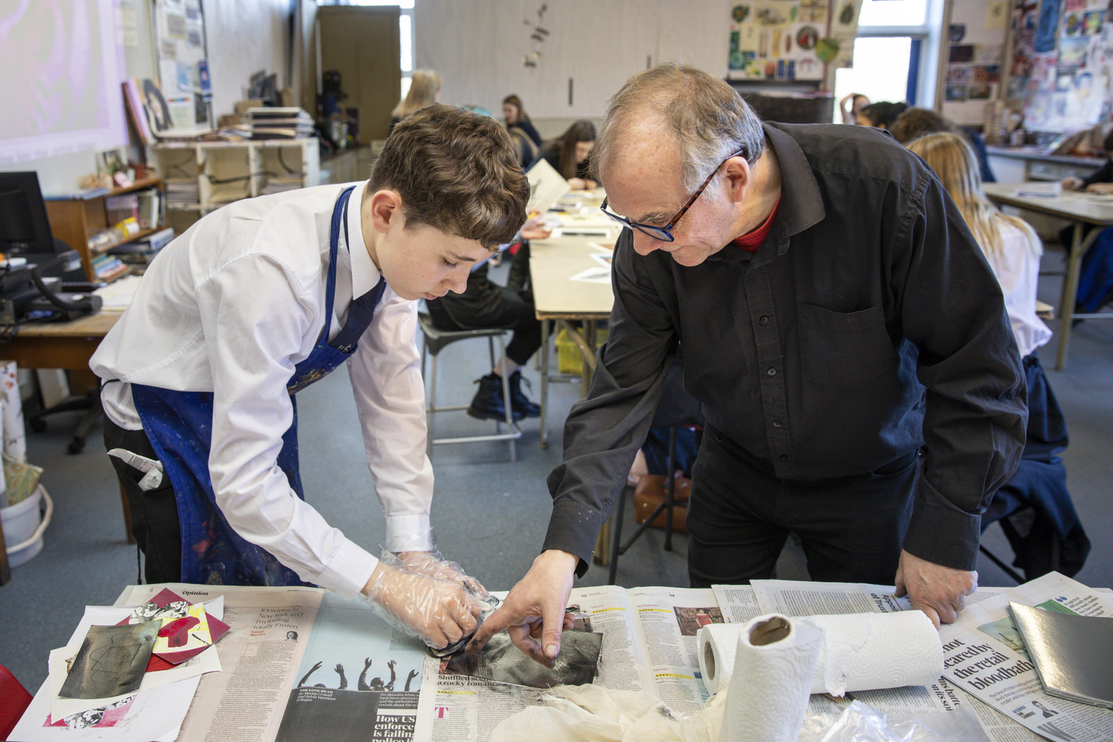 A teacher and student discuss creative practice