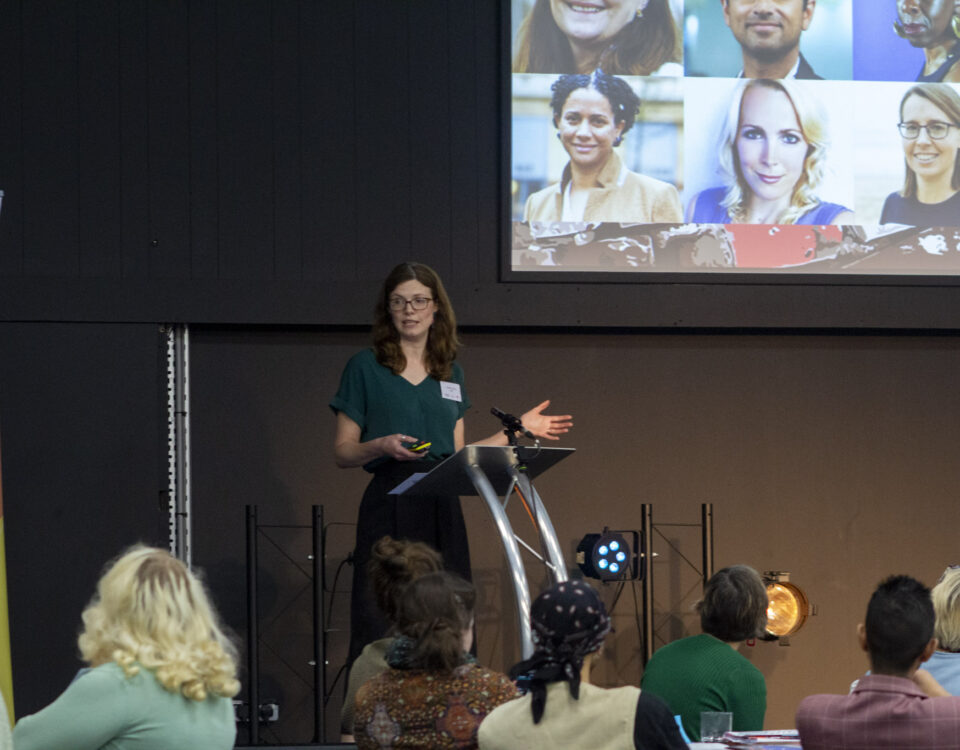 Lauren Lucas speaks at the NW Cultural Education Summit