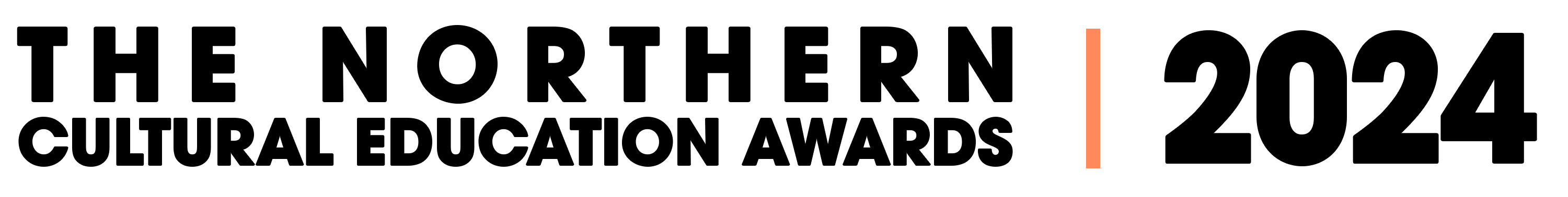 Black text that reads: The Northern Cultural Education Awards 2024